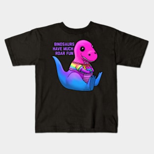 Binosaurs Have Roar Fun Kids T-Shirt